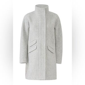 J. Crew Light Gray Wool-Blend Pea Coat